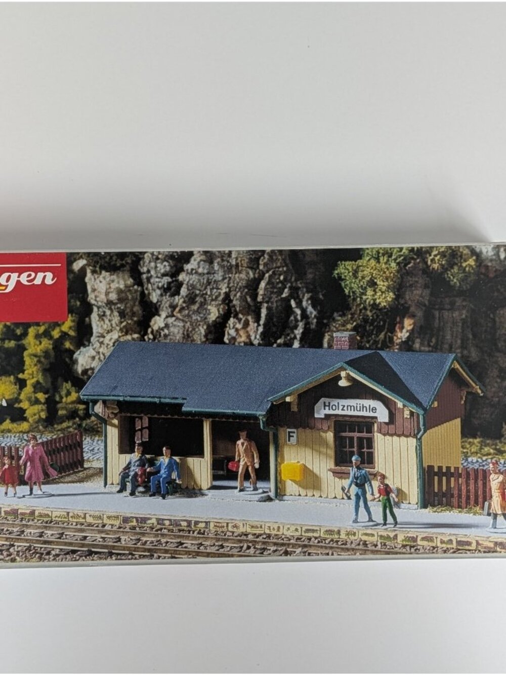 Auhagen Bausatz Model Train Station Holzmuhle Building Kit Railroad Structure